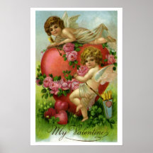 Valentines victoriennes vintages Day Angels Rose d