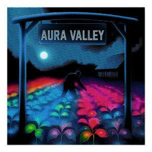 Poster Vallée colorée agricole de l'Aura