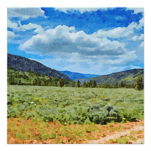 Poster Vallée de la rivière Provo dans les monts Uinta