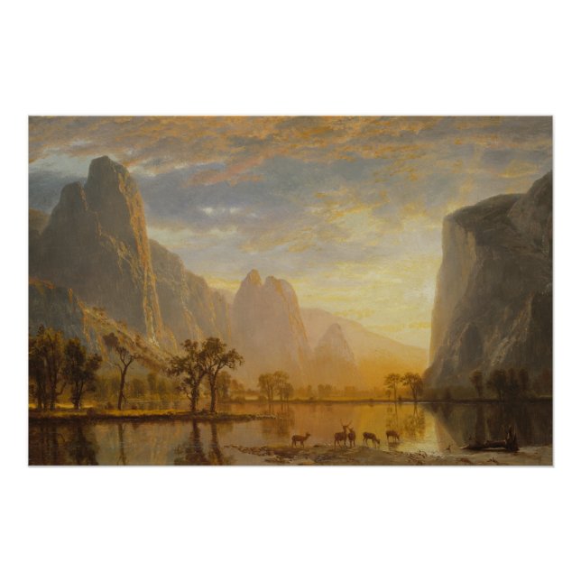 Poster Vallée de Yosemite (1864) – Albert Bierstadt (Devant)