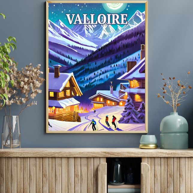 Poster Valloire : Toile Alpestre, Éclats d'Hiver en Harmo (Créateur téléchargé)