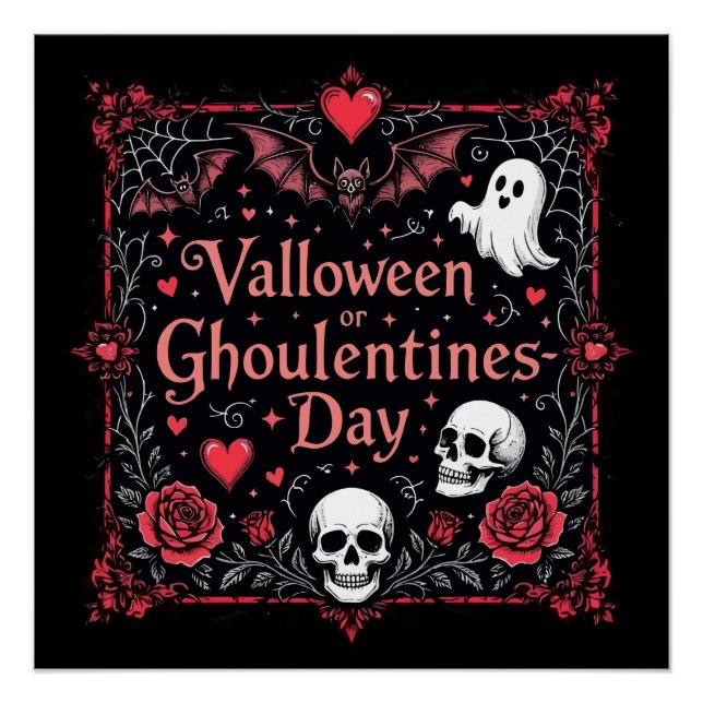 Poster Valloween or Ghoulentines Day Event (Devant)