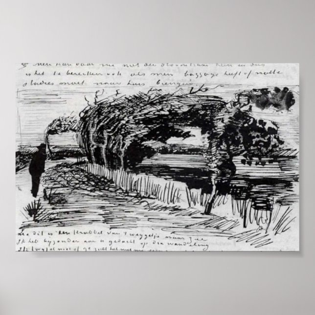 Poster Van Gogh - Chemin vers la plage (Devant)