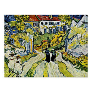 Poster Van Gogh - Escalier à Auvers,