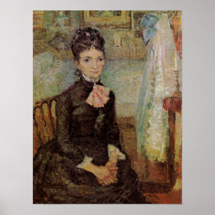 Poster Van Gogh, Femme assise au berceau, Art Vintage