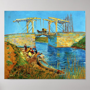 Poster Van Gogh : Le pont Langlois à Arles avec les femme
