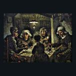 Poster Van Gogh - Les mangeurs de pommes de terre<br><div class="desc">Tableau de Vincent Van Gogh,  Les mangeurs de pommes de terre,  affiche. VIRGINIA5050,  produits et cadeaux personnalisés à www.zazzle.com/virginia5050*,  PaulKleeGiftShop et InternationalGifts.</div>