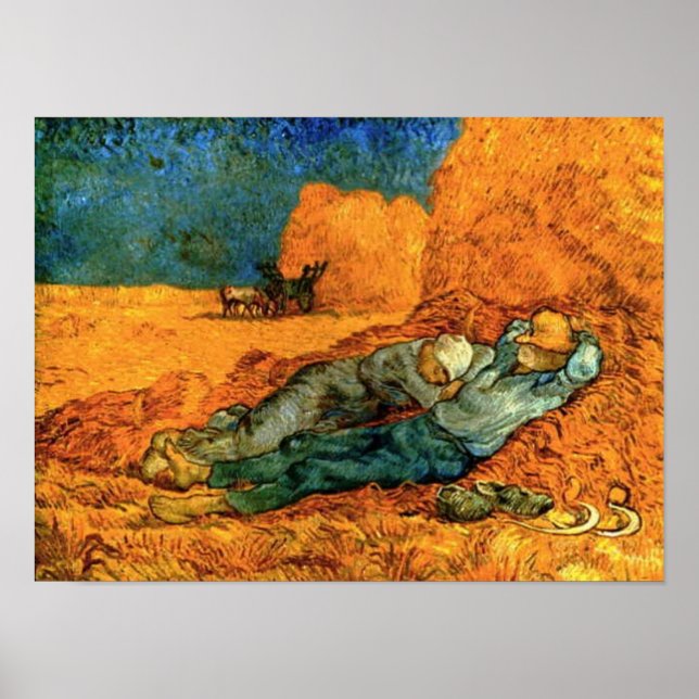 POSTER VAN GOGH - NOON REST FROM WORK (AFTER MILLET) (Devant)