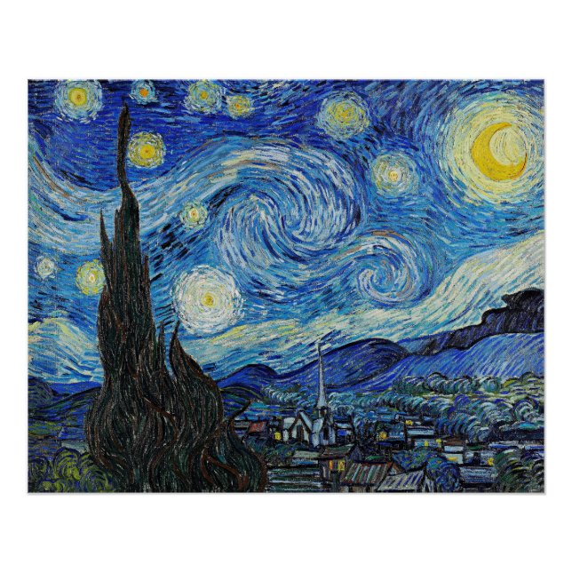 Poster Van Gogh - Nuit étoilée (Devant)