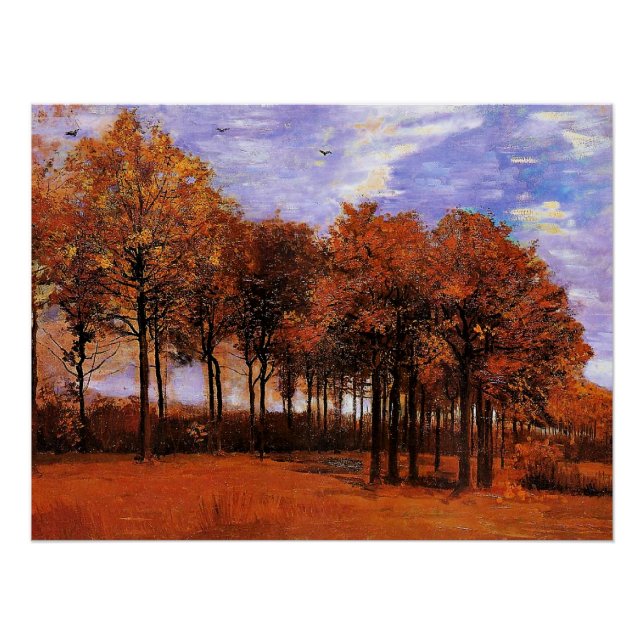 Poster Van Gogh - Paysage d'automne, (Devant)