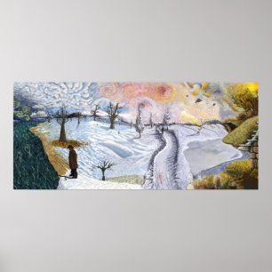 Poster Van Gogh : Paysage d'hiver