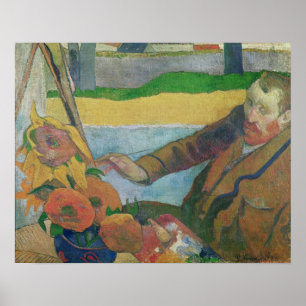 Poster Van Gogh peint Sunflowers, 1888