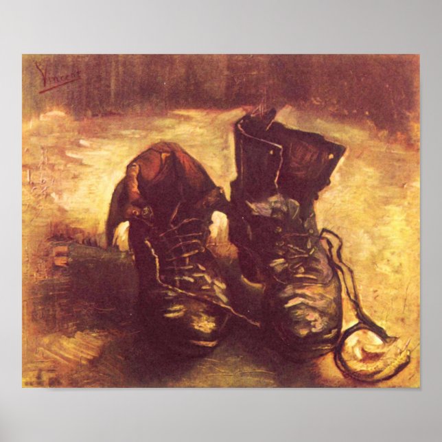 Poster Van Gogh - Still Life Une paire de chaussures (Devant)