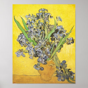 Poster Van Gogh Still Life Vase, Irises (F678) Art