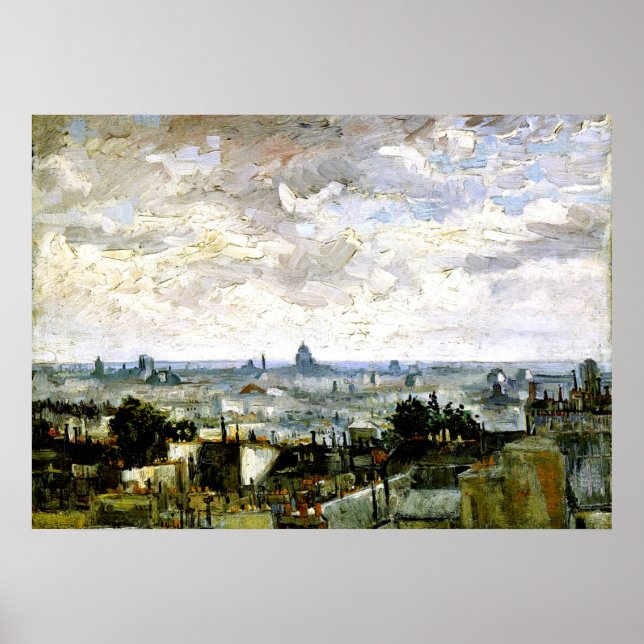 Poster Van Gogh - Toits de Paris (Devant)