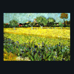 Poster Van Gogh - Vue d'Arles avec Irises, 1888<br><div class="desc">Vincent Van Gogh peinture paysage,  Vue d'Arles avec Irises,  affiche. VIRGINIA5050,  produits et cadeaux personnalisés à www.zazzle.com/virginia5050*,  PaulKleeGiftShop et InternationalGifts.</div>