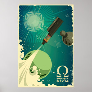 Poster Vape Rocket - La résistance est futile