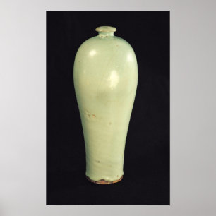 Poster Vase à juin "Meiping" avec un lustre bleu-vert