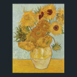Poster Vase avec 12 tournesols - Vincent Van Gogh (1888)<br><div class="desc">Ce design utilise le tableau de Vincent Van Gogh de 1888 "Vase avec 12 tournesols".</div>