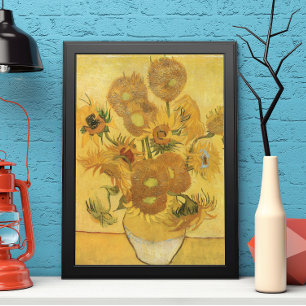 Poster Vase avec 15 tournesols par Vincent van Gogh