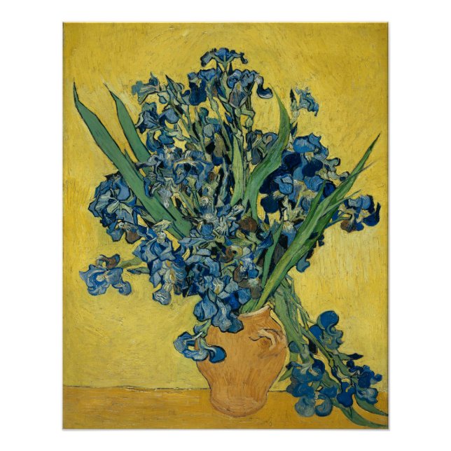 Poster Vase avec Irises par Van Gogh (Devant)