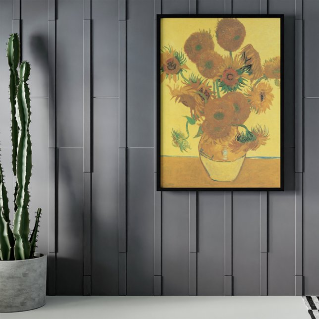 Poster Vase avec quinze tournesols par Vincent van Gogh (Créateur téléchargé)