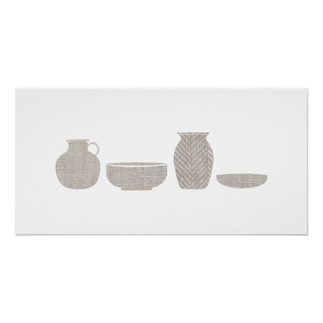 Poster Vase d'art beige  (Devant)