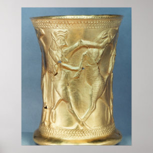 Poster Vase décoré des créatures mythologiques, Perse
