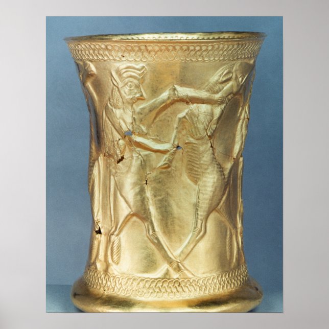 Poster Vase décorée de créatures mythologiques, Perse (Devant)