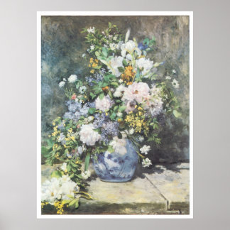 Poster Vase des fleurs, 1886 Pierre-Auguste Renoir
