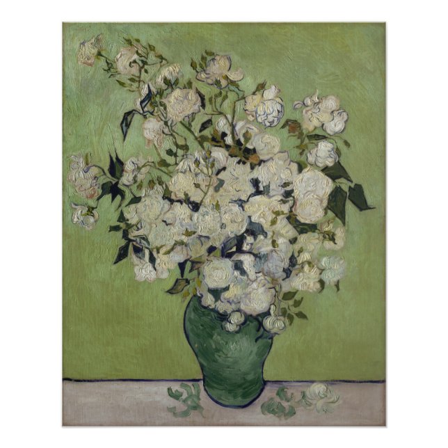 Poster Vase des Roses Vincent Van Gogh Glossy (Devant)