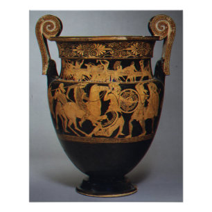 Poster Vase grec antique en terre cuite Volute-Krater ver