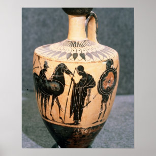 Poster Vase grenier à silhouette noire, Ve siècle av. J.-