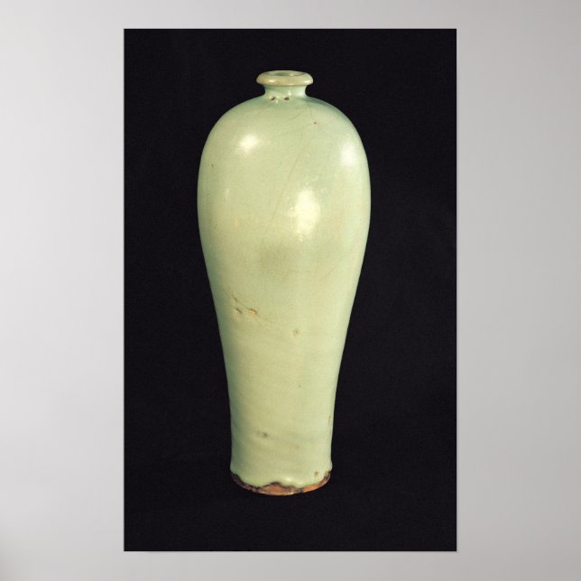 Poster Vase 'Meiping' de juin avec un glaçage bleu-vert (Devant)