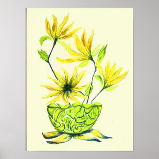 Poster Vase paresseux