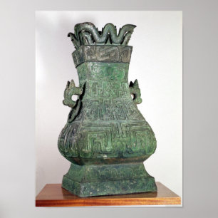 Poster Vase rituel 'Hu', Dynast de Chou