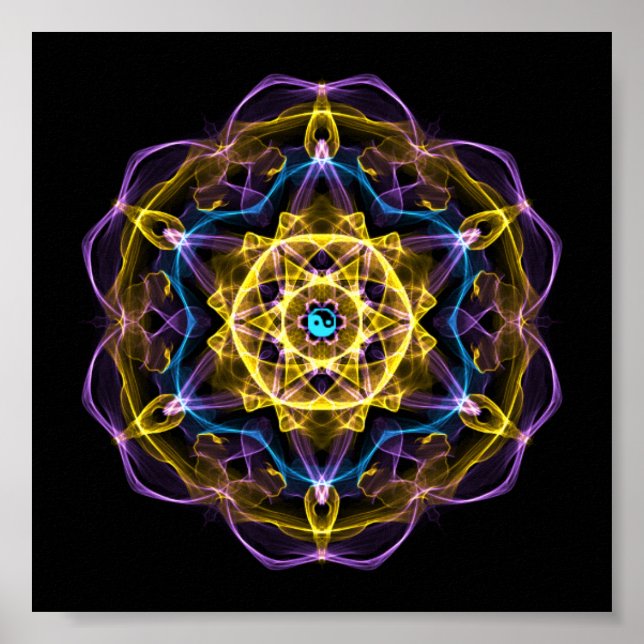 Poster Vata Dosha Équilibrer Ayurveda Mandala I (Devant)