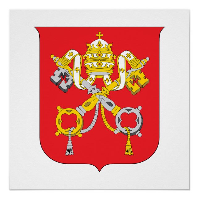 Poster Vatican country coat arms symbol emblem flag (Devant)