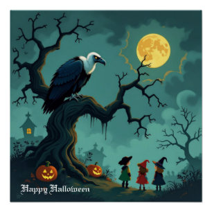 Poster Vautour d'Halloween
