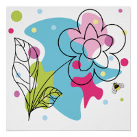 Vecteur vectoriel tendance motif d'une fleur d'été