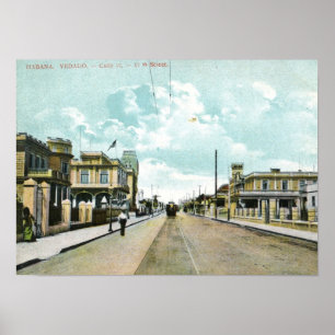 Poster Vedado, La Havane, Cuba Vintage