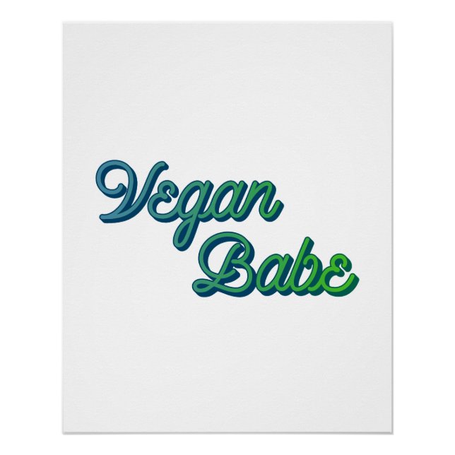 Poster Vegan Babe (Devant)
