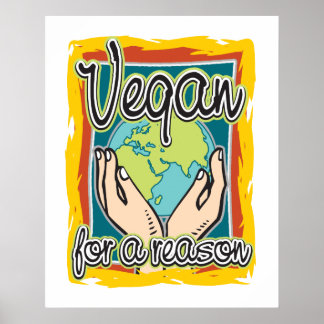 Poster Vegan pour une raison