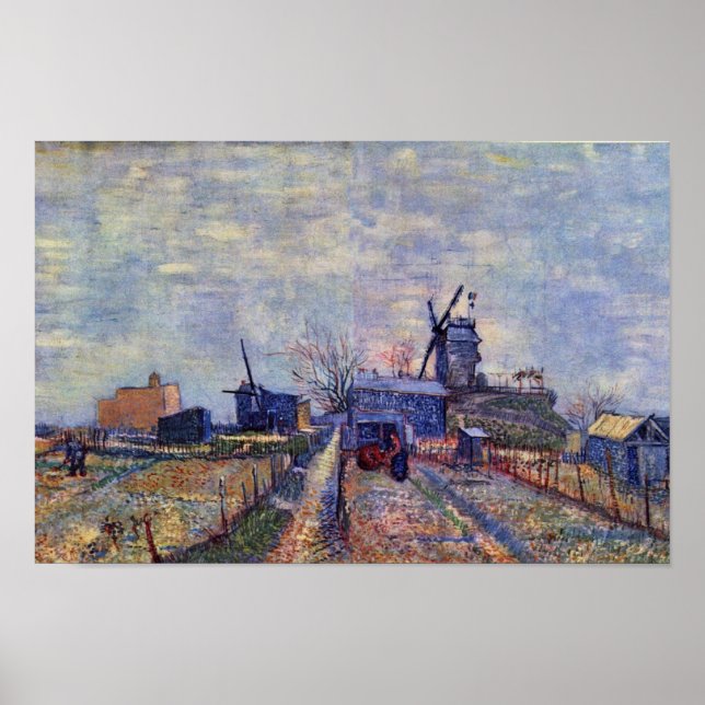 Poster Vegetable Gardens And The Moulin De Blood-Fin (Devant)