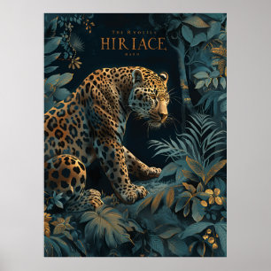 Poster végétal de l'aquarelle violette