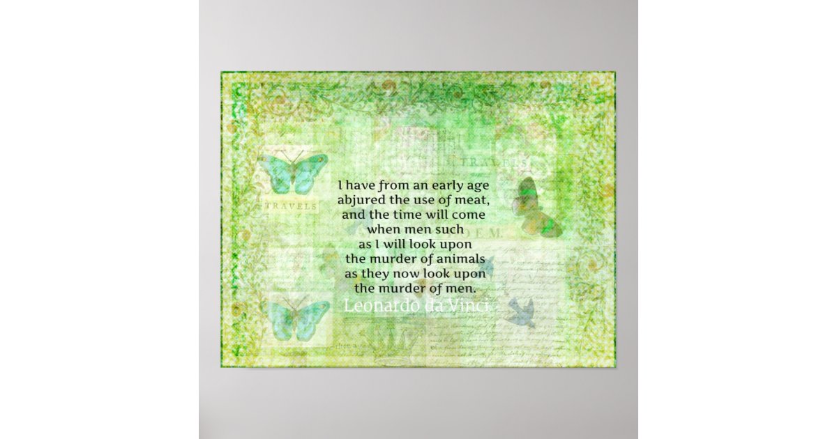 Poster Vegetalien De Citation De Droits Des Animaux De Zazzle Fr