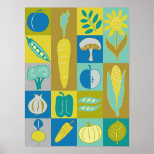 Poster Veggie Blocks II