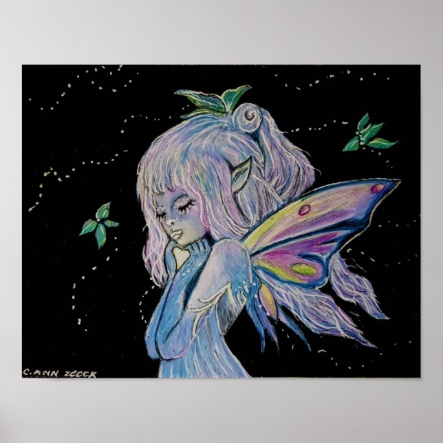 Poster Veille de nuit Fairy by Carol Zeock (Devant)