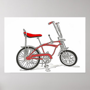 Poster Vélo classique Schwinn Stingray banana siège vélo