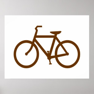 Poster Vélo marron